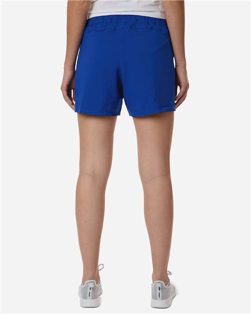 adidas AT306 Women's D4T Woven 3" Shorts - Team Royal Blue/ White - OnModelBack