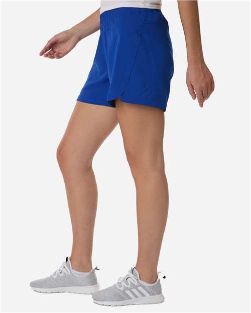 adidas AT306 Women's D4T Woven 3" Shorts - Team Royal Blue/ White - OnModelSide