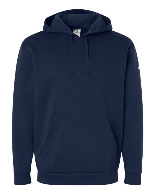 adidas AT203 Men's Fleece Hooded Sweatshirt - Team Navy Blue/ White - Front