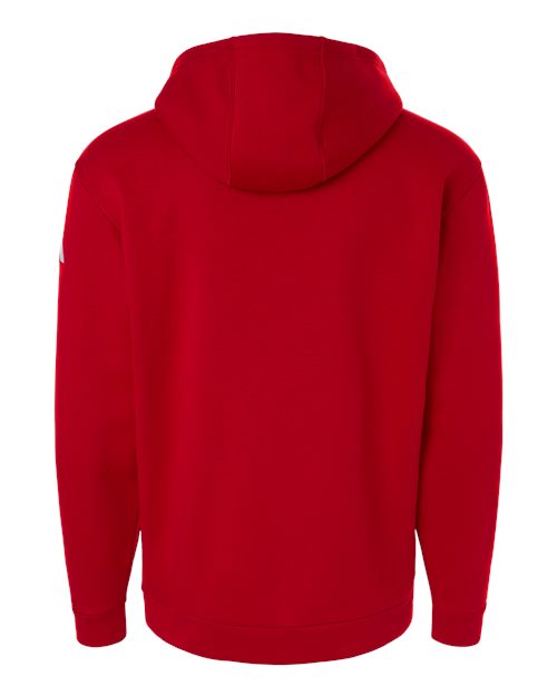 adidas AT203 Men's Fleece Hooded Sweatshirt - Team Power Red/ White - Back