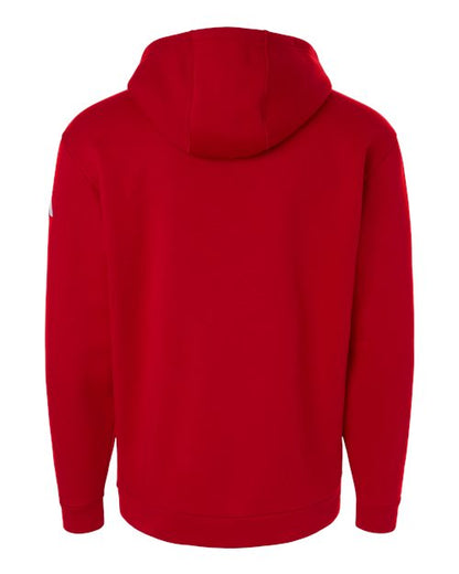 adidas AT203 Men's Fleece Hooded Sweatshirt - Team Power Red/ White - Back