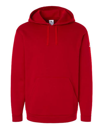 adidas AT203 Men's Fleece Hooded Sweatshirt - Team Power Red/ White - Front