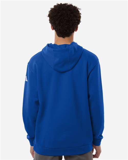 adidas AT203 Men's Fleece Hooded Sweatshirt - Team Royal Blue/ White - OnModelBack