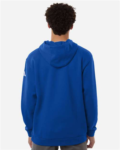 adidas AT203 Men's Fleece Hooded Sweatshirt - Team Royal Blue/ White - OnModelBack