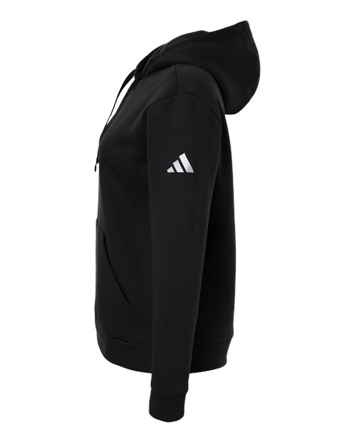 adidas AT204 Women's Fleece Hooded Sweatshirt - Black/ White - DirectSide