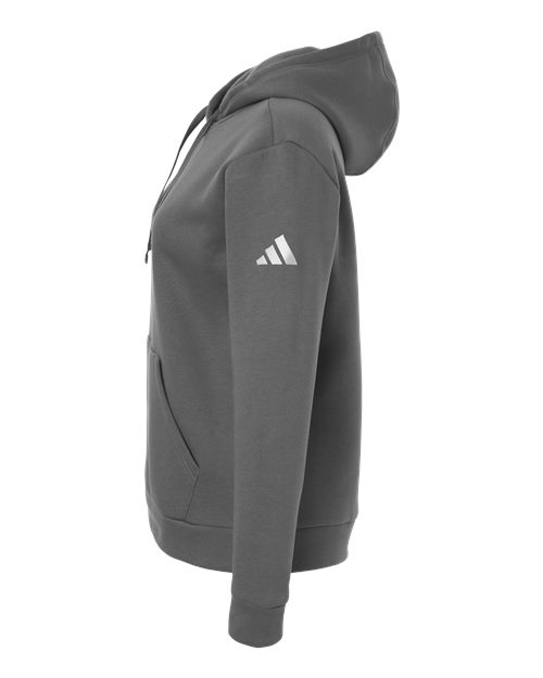 adidas AT204 Women's Fleece Hooded Sweatshirt - Team Grey Four/ White - DirectSide