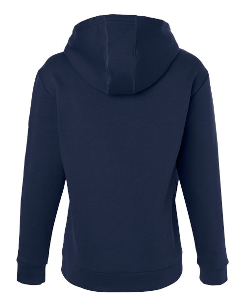 adidas AT204 Women's Fleece Hooded Sweatshirt - Team Navy Blue/ White - Back