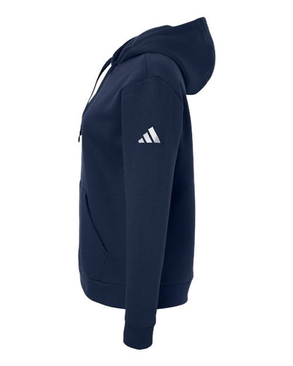 adidas AT204 Women's Fleece Hooded Sweatshirt - Team Navy Blue/ White - DirectSide