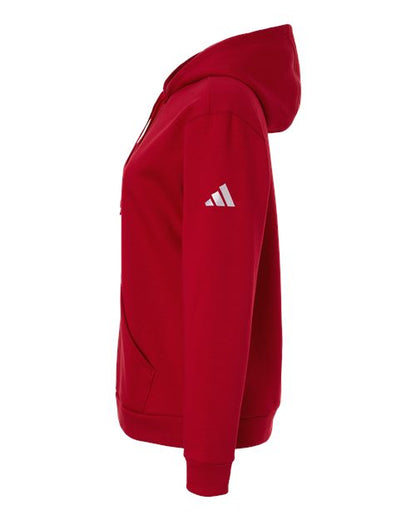 adidas AT204 Women's Fleece Hooded Sweatshirt - Team Power Red/ White - DirectSide