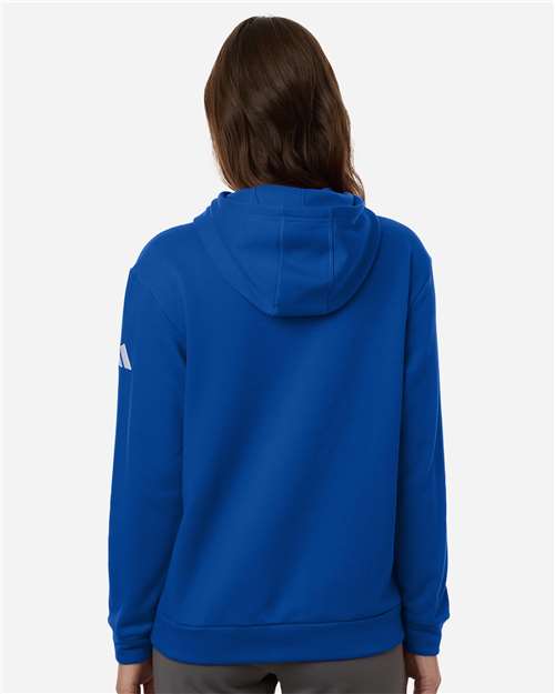adidas AT204 Women's Fleece Hooded Sweatshirt - Team Royal Blue/ White - OnModelBack
