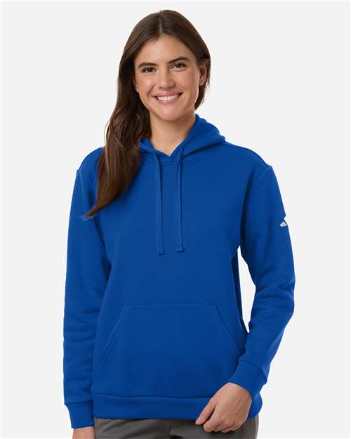 adidas AT204 Women's Fleece Hooded Sweatshirt - Team Royal Blue/ White - OnModelFront