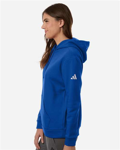 adidas AT204 Women's Fleece Hooded Sweatshirt - Team Royal Blue/ White - OnModelSide