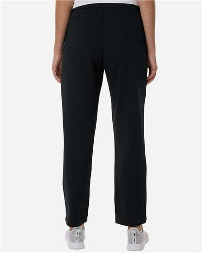 adidas AT216 Women's Fleece Sweatpants - Black/ White - OnModelBack