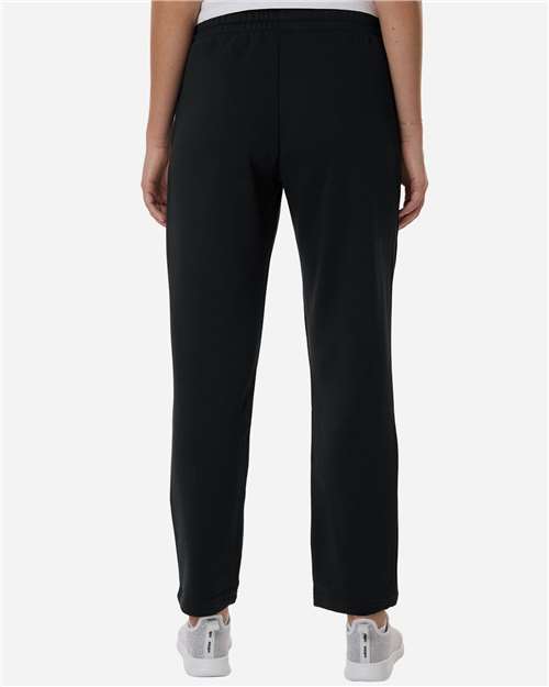 adidas AT216 Women's Fleece Sweatpants - Black/ White - OnModelBack