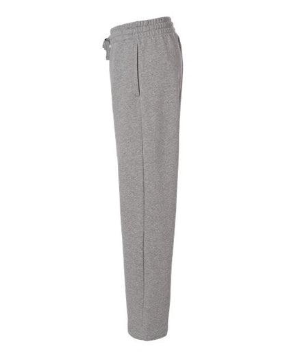 adidas AT216 Women's Fleece Sweatpants - Medium Grey Heather/ White - DirectSide