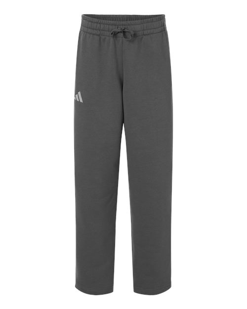 adidas AT216 Women's Fleece Sweatpants - Team Grey Four/ White - Front