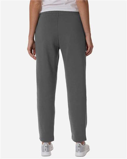 adidas AT216 Women's Fleece Sweatpants - Team Grey Four/ White - OnModelBack
