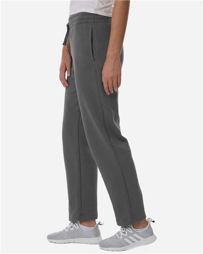 adidas AT216 Women's Fleece Sweatpants - Team Grey Four/ White - OnModelSide