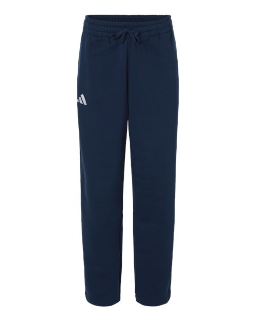 adidas AT216 Women's Fleece Sweatpants - Team Navy Blue/ White - Front