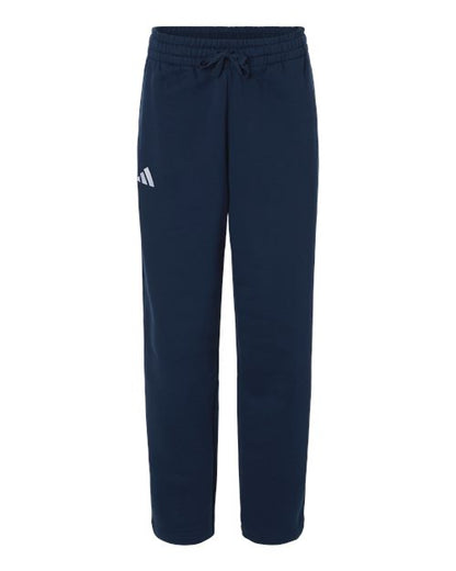 adidas AT216 Women's Fleece Sweatpants - Team Navy Blue/ White - Front