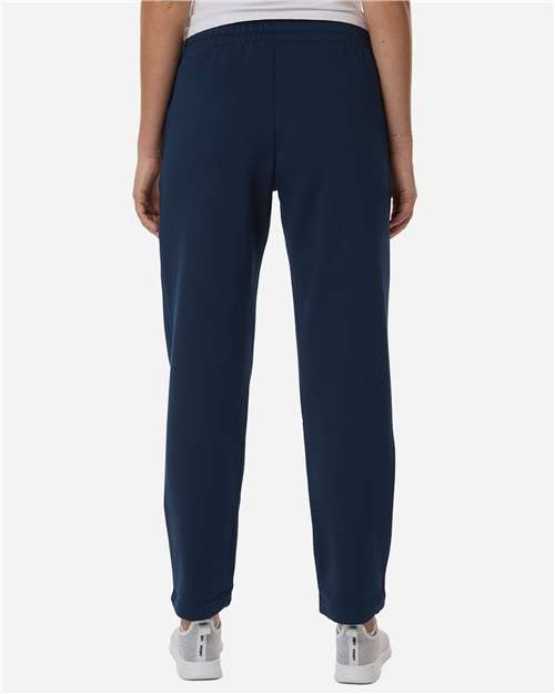 adidas AT216 Women's Fleece Sweatpants - Team Navy Blue/ White - OnModelBack