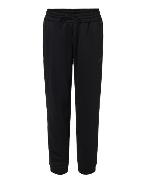 adidas AT219 Women's Game & Go Fleece Sweatpants - Black - Front