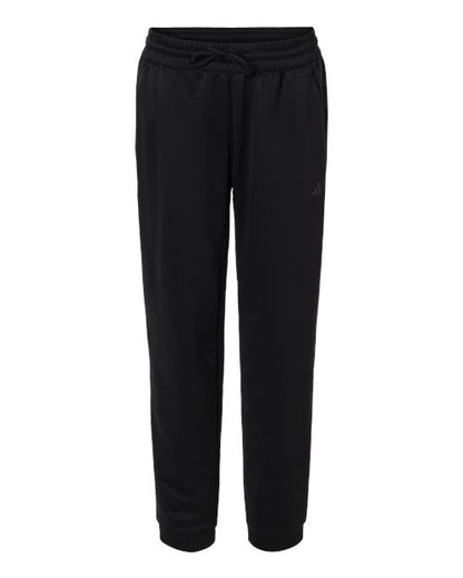adidas AT219 Women's Game & Go Fleece Sweatpants - Black - Front
