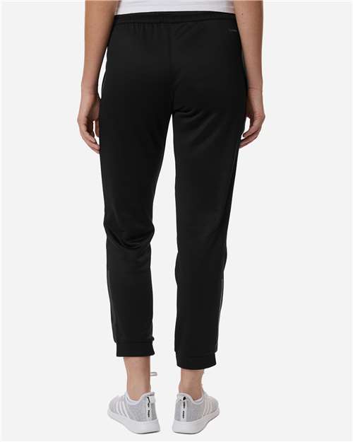 adidas AT219 Women's Game & Go Fleece Sweatpants - Black - OnModelBack