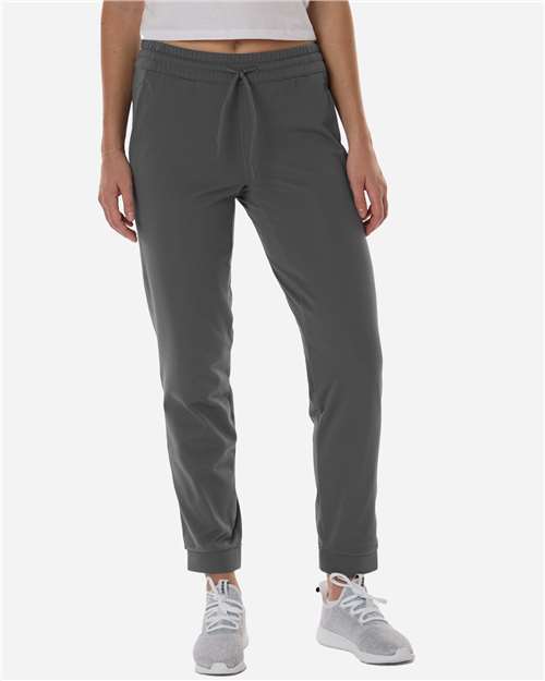 adidas AT219 Women's Game & Go Fleece Sweatpants - Team Grey Four - OnModelFront