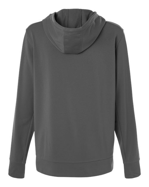 adidas AT209 Women's Game & Go Fleece Full-Zip Hooded Sweatshirt - Team Grey Four/ Black - Back