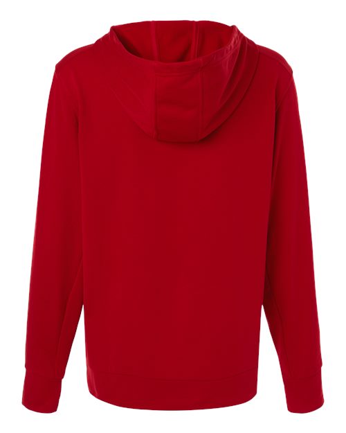 adidas AT209 Women's Game & Go Fleece Full-Zip Hooded Sweatshirt - Team Power Red/ Black - Back