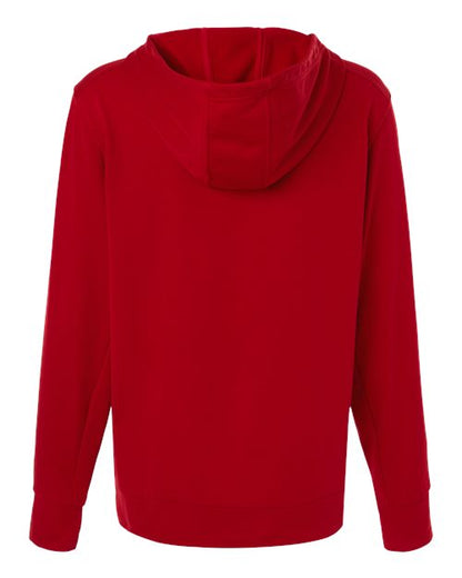adidas AT209 Women's Game & Go Fleece Full-Zip Hooded Sweatshirt - Team Power Red/ Black - Back