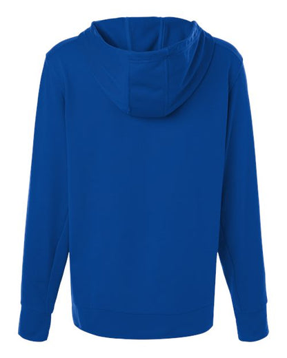 adidas AT209 Women's Game & Go Fleece Full-Zip Hooded Sweatshirt - Team Royal Blue/ Black - Back