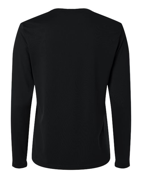 adidas AT105 Women's Pregame Long Sleeve T-Shirt - Black/ White - Back