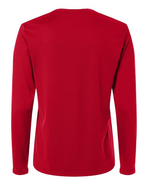 adidas AT105 Women's Pregame Long Sleeve T-Shirt - Team Power Red/ White - Back