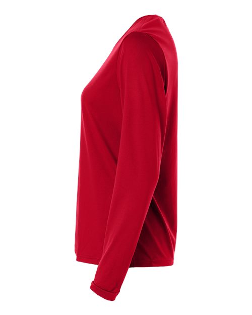 adidas AT105 Women's Pregame Long Sleeve T-Shirt - Team Power Red/ White - DirectSide