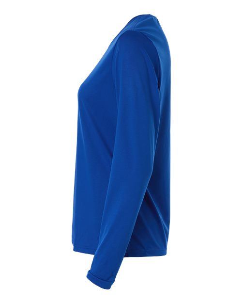 adidas AT105 Women's Pregame Long Sleeve T-Shirt - Team Royal Blue/ White - DirectSide