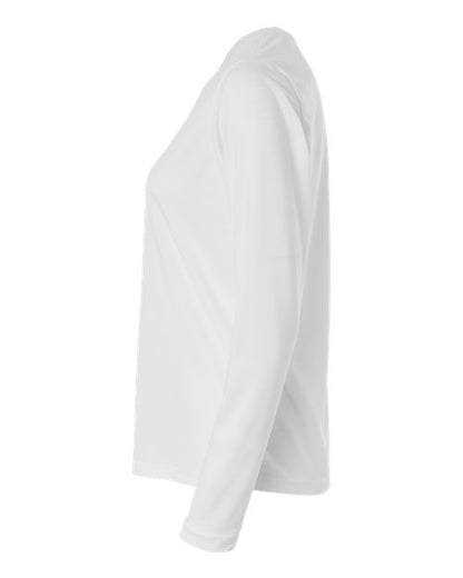 adidas AT105 Women's Pregame Long Sleeve T-Shirt - White/ Black - DirectSide