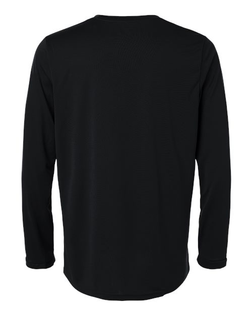 adidas AT104 Men's Pregame Long Sleeve T-Shirt - Black/ White - Back