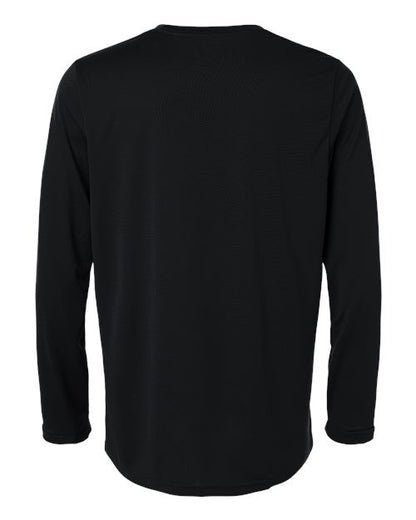 adidas AT104 Men's Pregame Long Sleeve T-Shirt - Black/ White - Back