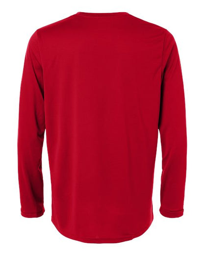 adidas AT104 Men's Pregame Long Sleeve T-Shirt - Team Power Red/ White - Back