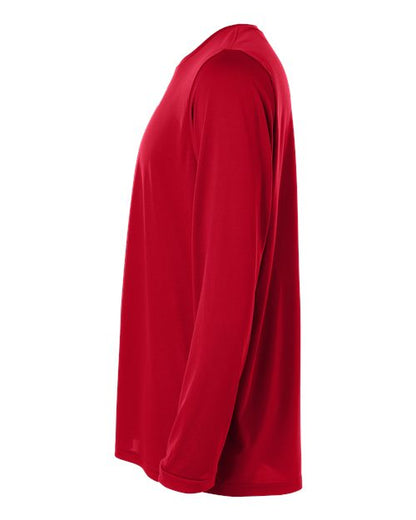 adidas AT104 Men's Pregame Long Sleeve T-Shirt - Team Power Red/ White - DirectSide