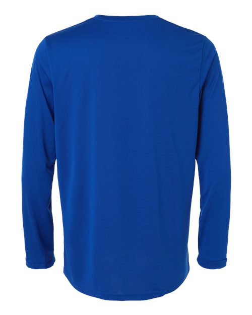 adidas AT104 Men's Pregame Long Sleeve T-Shirt - Team Royal Blue/ White - Back
