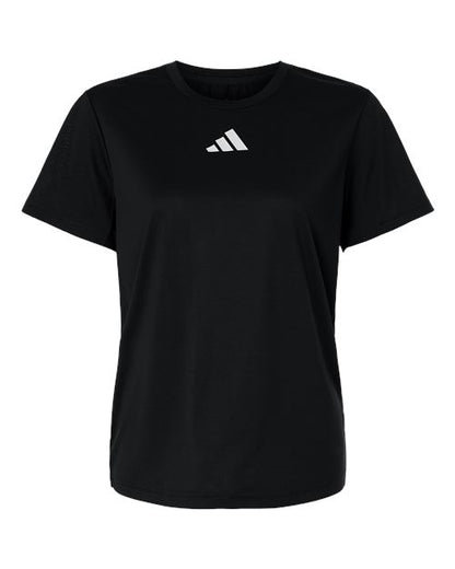 adidas AT102 Women's Pregame T-Shirt - Black/ White - Front