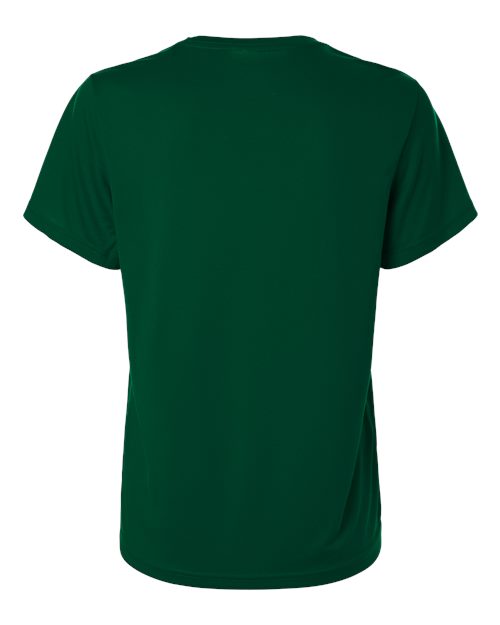 adidas AT102 Women's Pregame T-Shirt - Dark Green/ White - Back