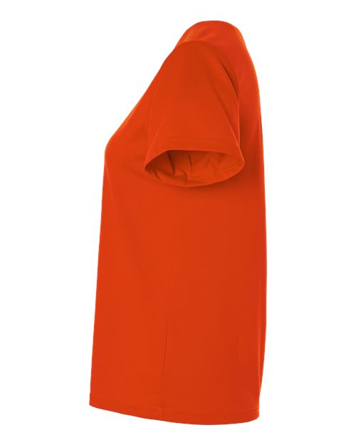 adidas AT102 Women's Pregame T-Shirt - Collegiate Orange/ White - DirectSide