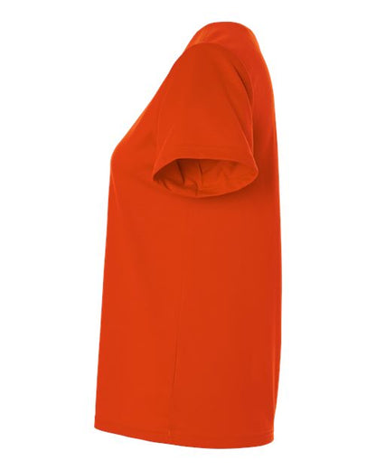adidas AT102 Women's Pregame T-Shirt - Collegiate Orange/ White - DirectSide