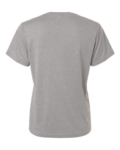 adidas AT102 Women's Pregame T-Shirt - Medium Grey Heather/ Black - Back