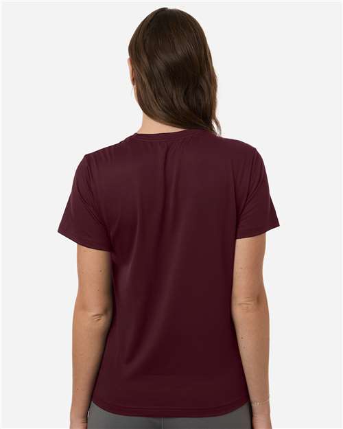 adidas AT102 Women's Pregame T-Shirt - Team Maroon/ White - OnModelBack