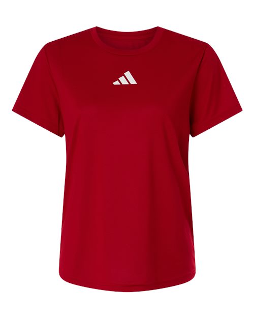 adidas AT102 Women's Pregame T-Shirt - Team Power Red/ White - Front